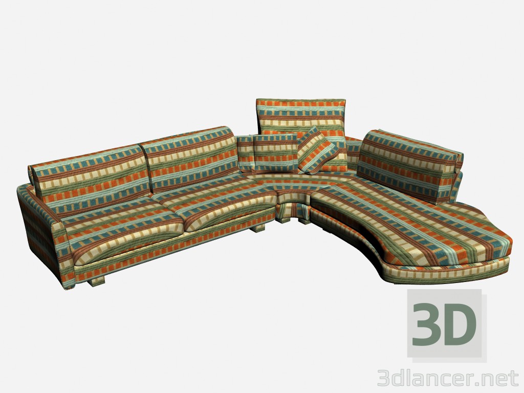 3D modeli Kanepe 3 Metropol - önizleme