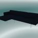 3D Modell Sofa mit Liegestuhl Outline links (Vidar 554, Aluminium poliert) - Vorschau