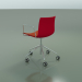 3d model Chair 0466 (5 wheels, with armrests, with front trim, polypropylene PO00104) - preview