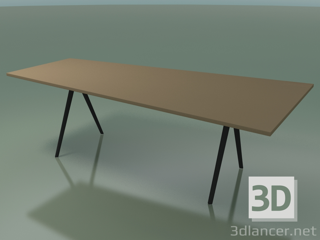 3D Modell Trapeztisch 5412 (H 74 - 120-80x240 cm, Laminat Fenix F05, V44) - Vorschau