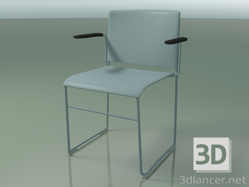 3d model Silla apilable con reposabrazos 6603 (polipropileno gasolina, V57) - vista previa