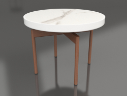 Table basse ronde Ø60 (Blanc, DEKTON Aura)