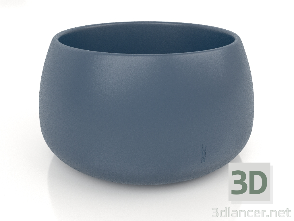 3D Modell Blumentopf 3 (Graublau) - Vorschau