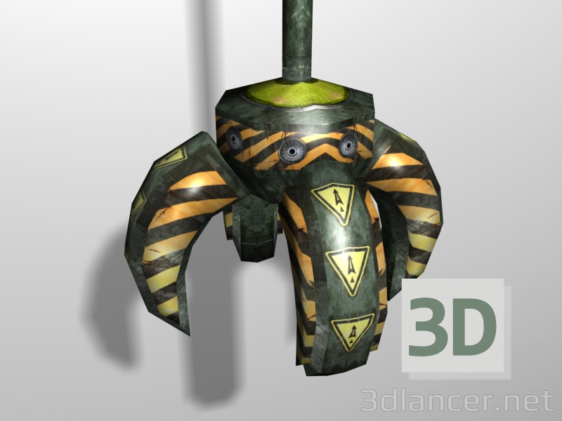 3d model Mechanism Claw. LowPoly for games - preview