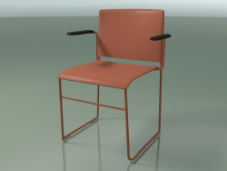 Stackable chair with armrests 6603 (polypropylene Rust, V63)