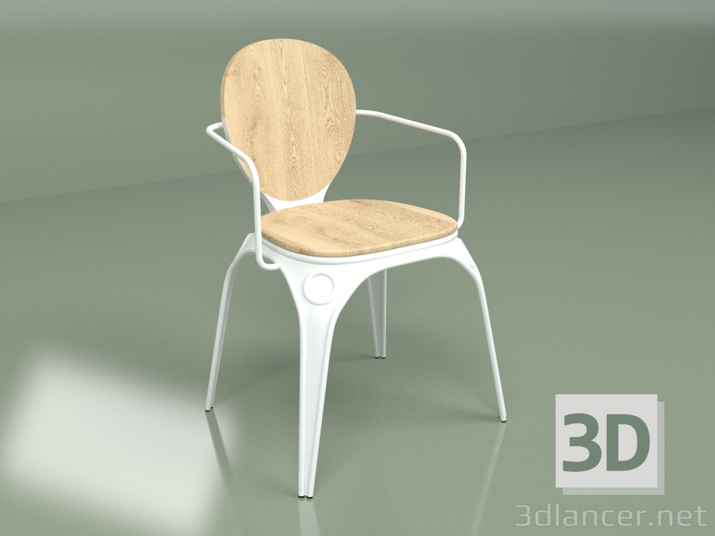 3d model Silla Louix (blanca) - vista previa