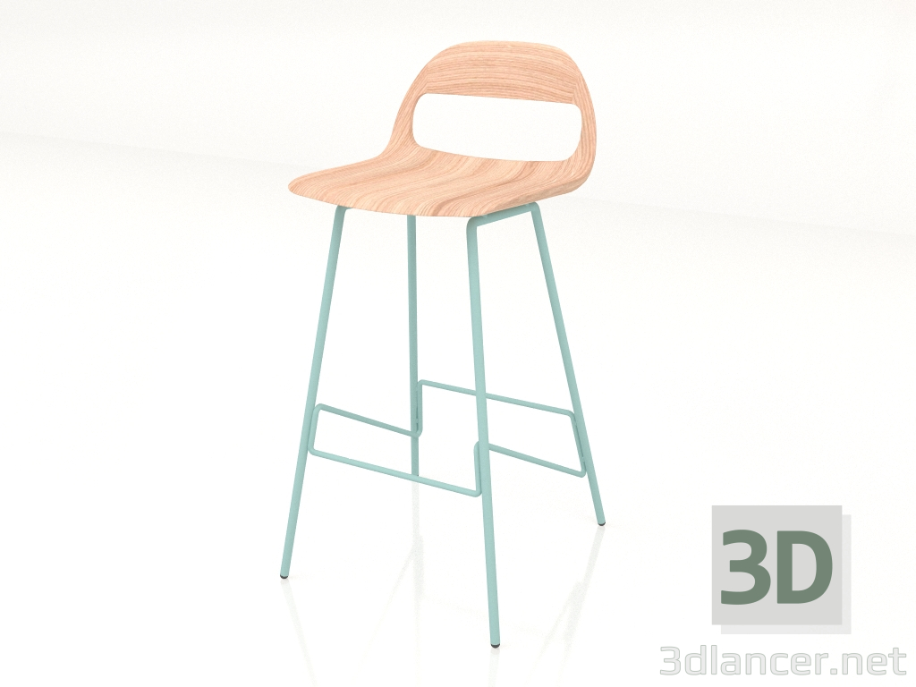 Modelo 3d Banco alto Leina (verde claro) - preview