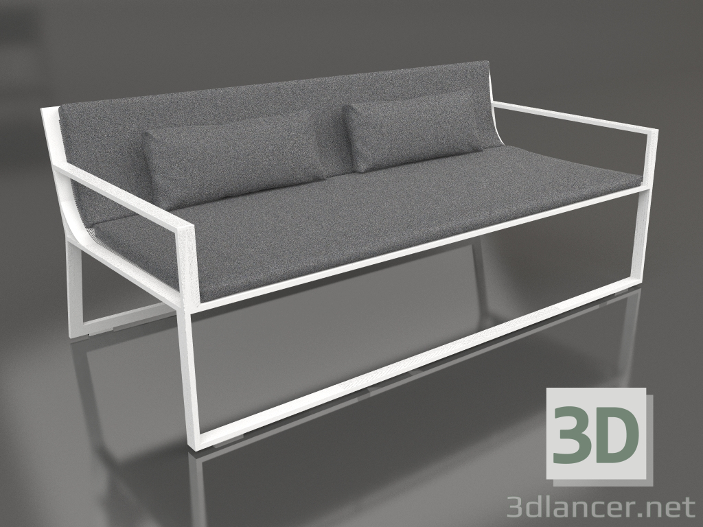 modèle 3D Canapé 2 places (Blanc) - preview