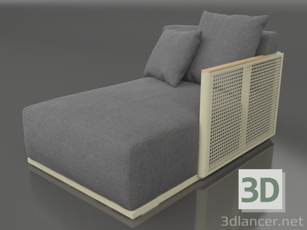 modello 3D Modulo divano sezione 2 destra (Oro) - anteprima