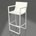 3d model Stool with a high back and armrests (Agate gray) - preview