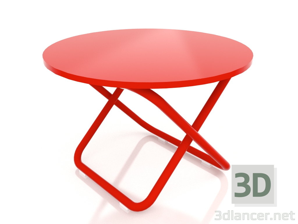 3d model Mesa baja Ø60 (Roja) - vista previa