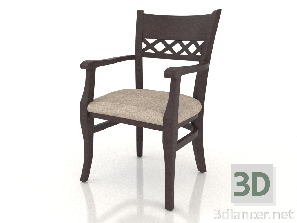 3d model Chair (armchair) Edinburgh (Dark walnut) - preview