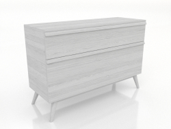 Commode 4 tiroirs 1200 mm (blanc RAL 9010)