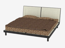 Cama doble con revestimiento de cuero (JSB1010)