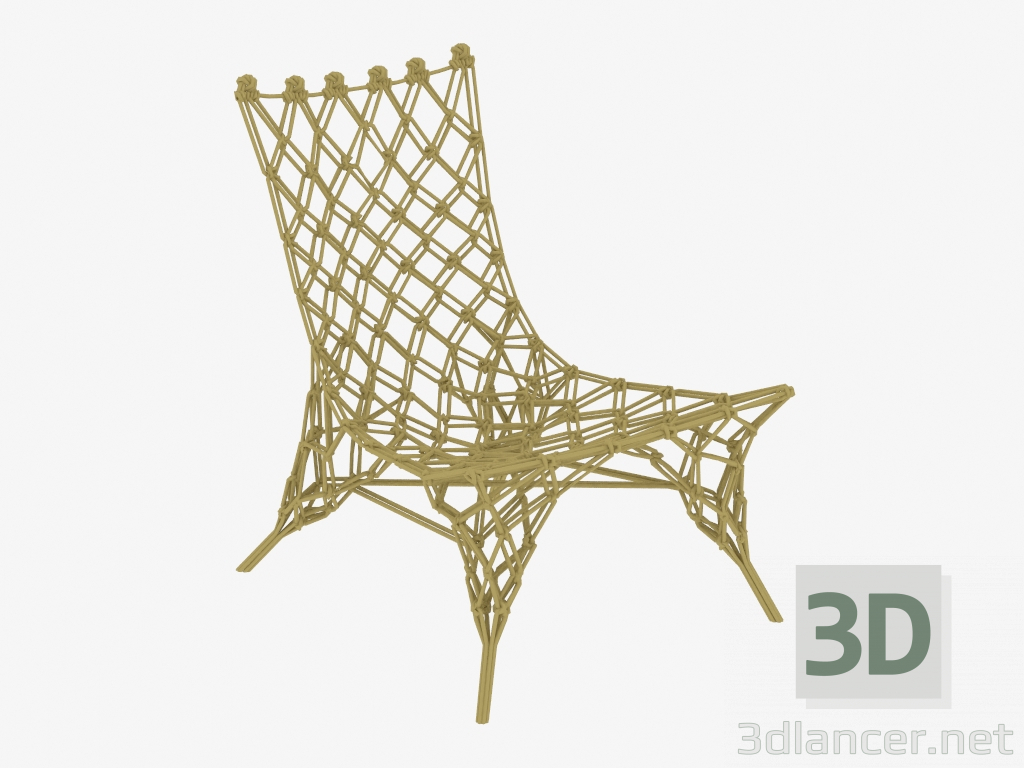 modèle 3D Fauteuil en osier Noué - preview