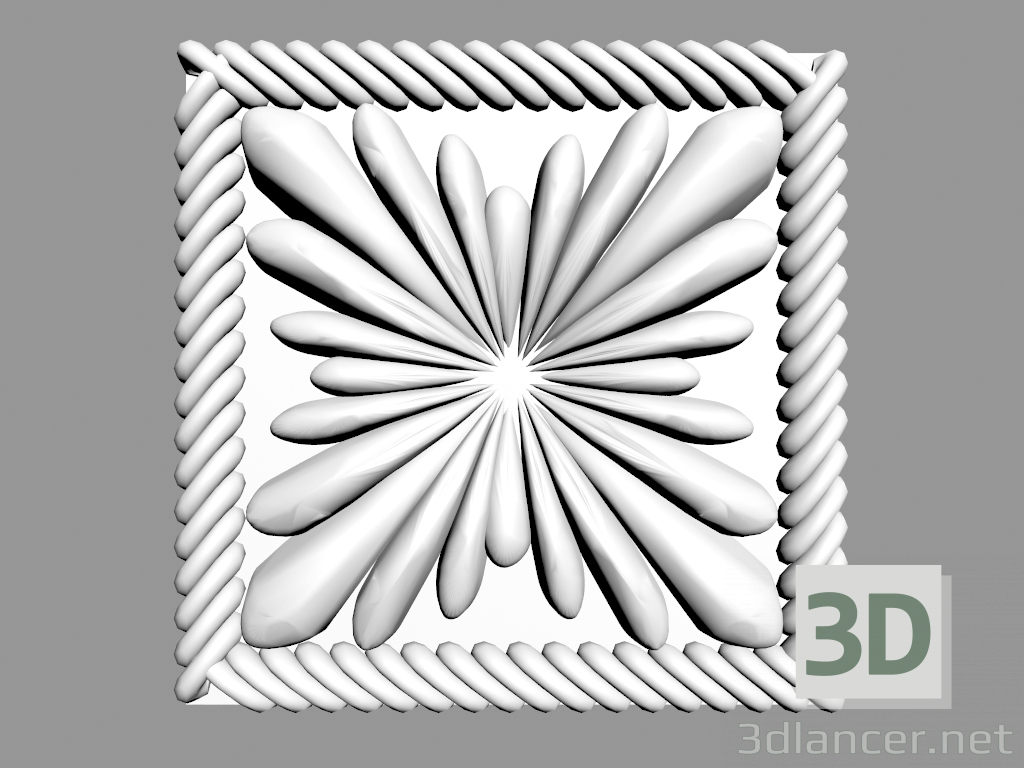 Modelo 3d Enquadramento D600 - preview