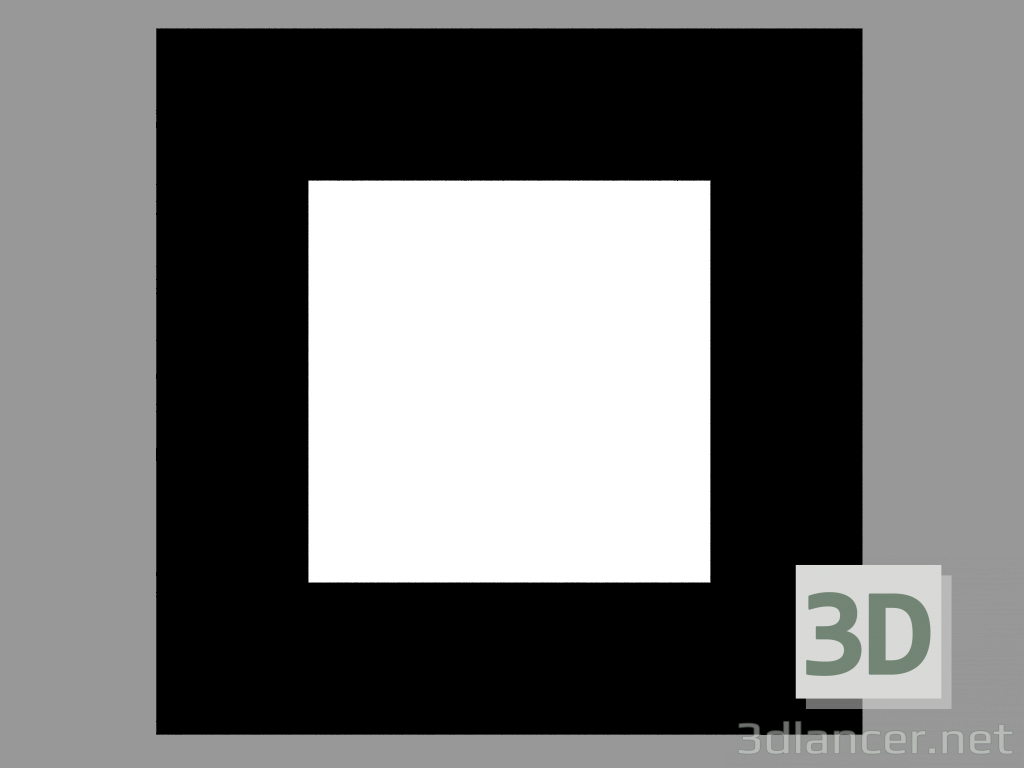 3D Modell Einbauleuchte FLAT SQUARE (S4712W) - Vorschau