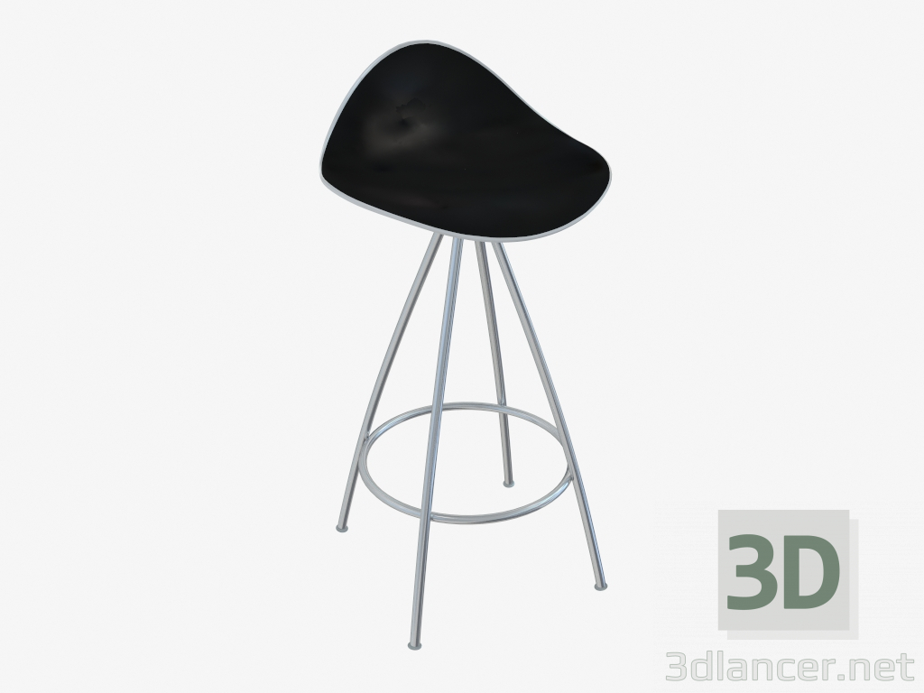 3d model Silla (blanco negro h66) - vista previa