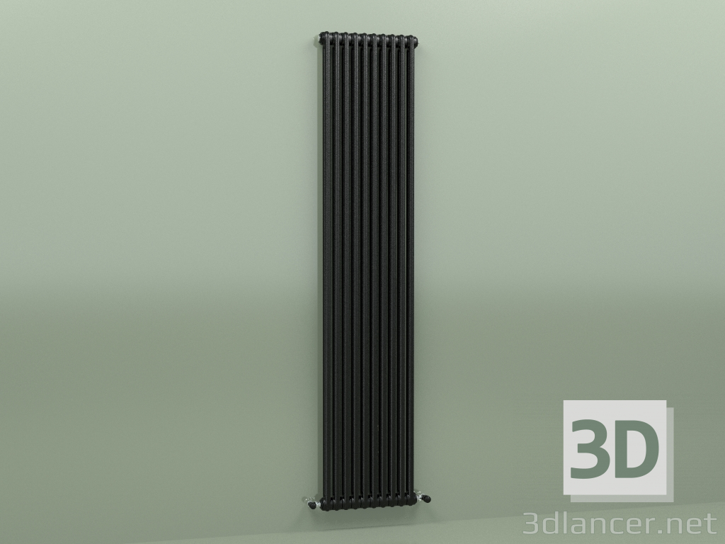 Modelo 3d Radiador TESI 2 (H 2200 10EL, Preto - RAL 9005) - preview