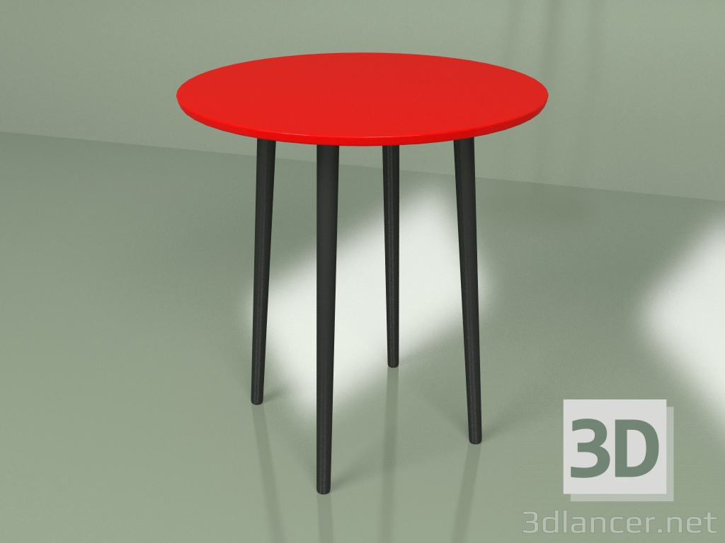 modello 3D Tavolino da pranzo Sputnik 70 cm (rosso) - anteprima