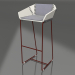 3d model High chair with back (Wine red) - preview