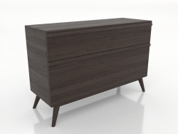 Commode 4 tiroirs 1200 mm (frêne noyer)