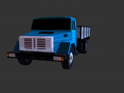 Modern low poly truck