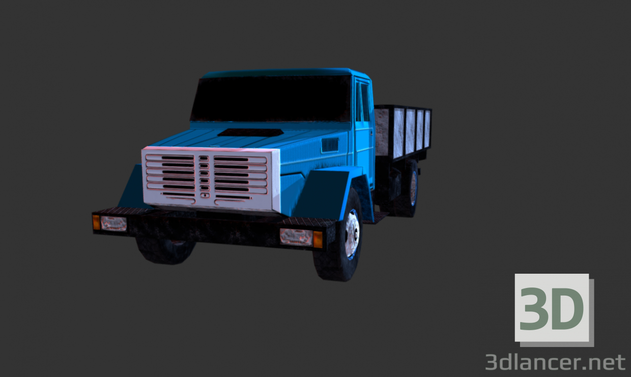 3d Modern low poly truck model buy - render