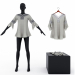 3d Blouse with lace inserts model buy - render