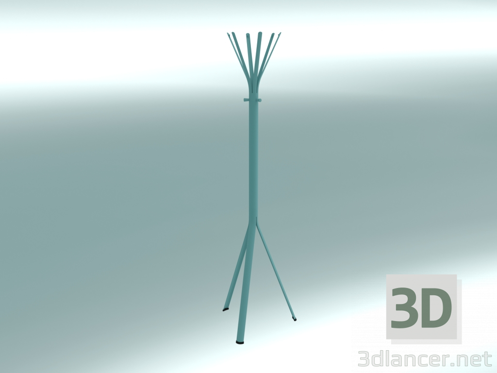 3d model Clothes hanger (N01, metal column) - preview