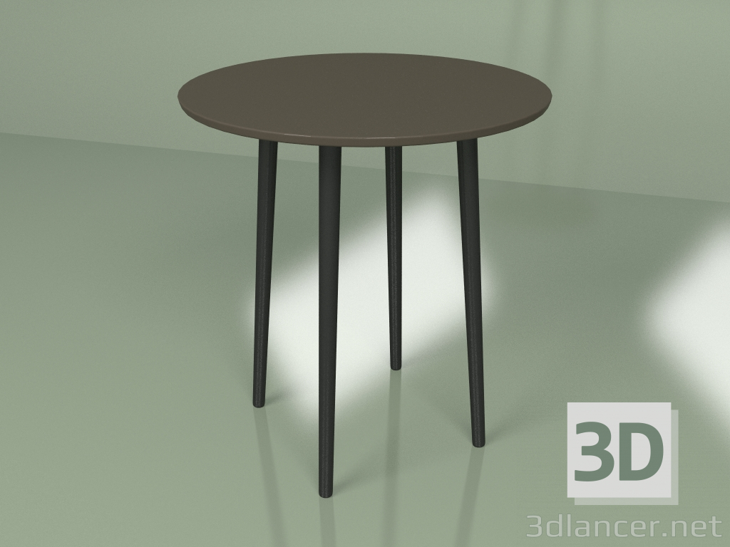 3d model Mesa de comedor pequeña Sputnik 70 cm (marrón oscuro) - vista previa