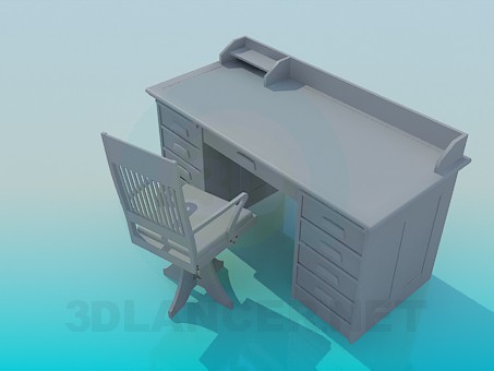 3d model Escritorio - vista previa