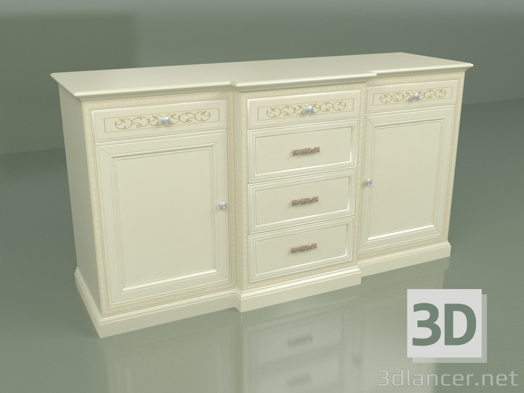 3D Modell Schrank 3 Schubladen VN 230 - Vorschau