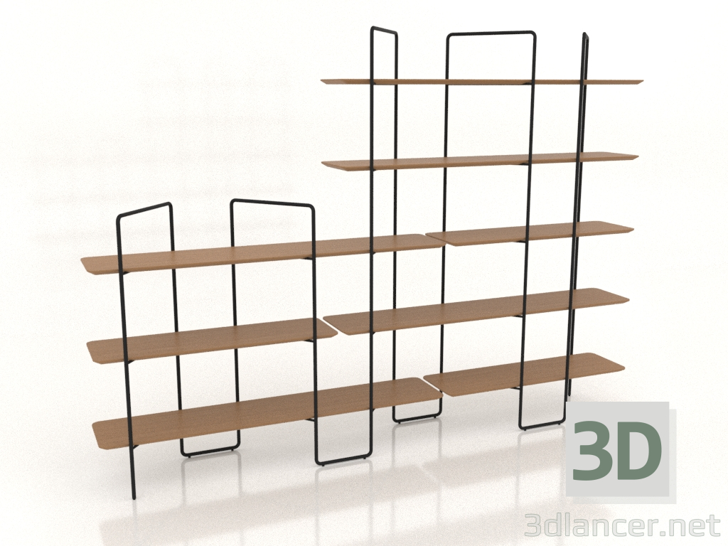 3d model Modular rack (composition 18 (11+02+U)) - preview