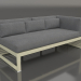 3D Modell Modulares Sofa, Abschnitt 1 rechts (Gold) - Vorschau