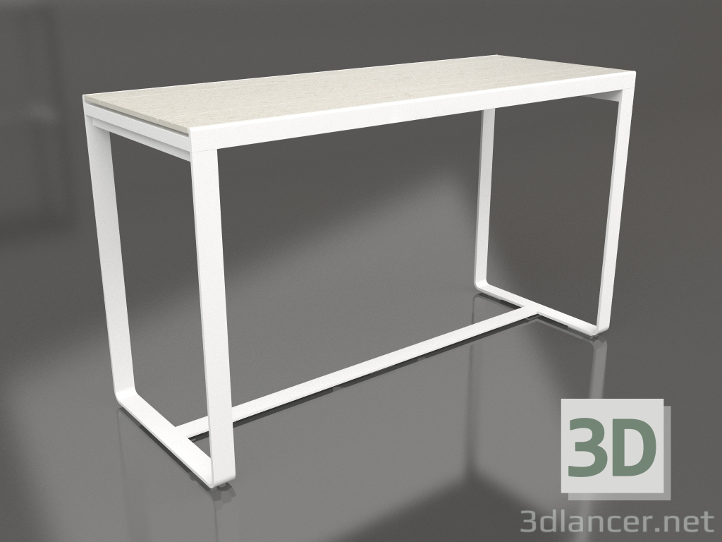 3d model Mesa de bar 180 (DEKTON Danae, Blanco) - vista previa