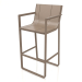 3d model Stool with a high back and armrests (Bronze) - preview