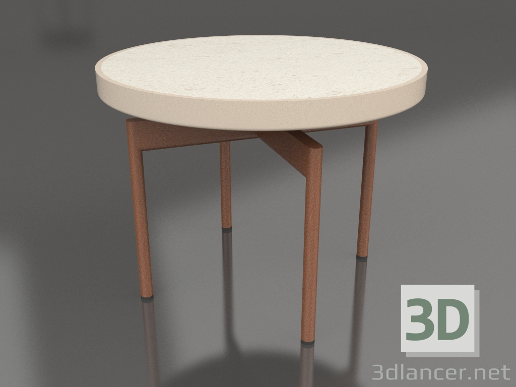 3d model Mesa de centro redonda Ø60 (Arena, DEKTON Danae) - vista previa