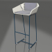 3d model High chair with back (Grey blue) - preview