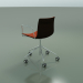 3d model Chair 0334 (5 castors, with armrests, with front trim, wenge) - preview