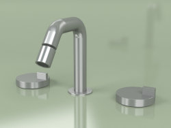 3-hole bidet mixer with adjustable spout (18 37 V, AS)