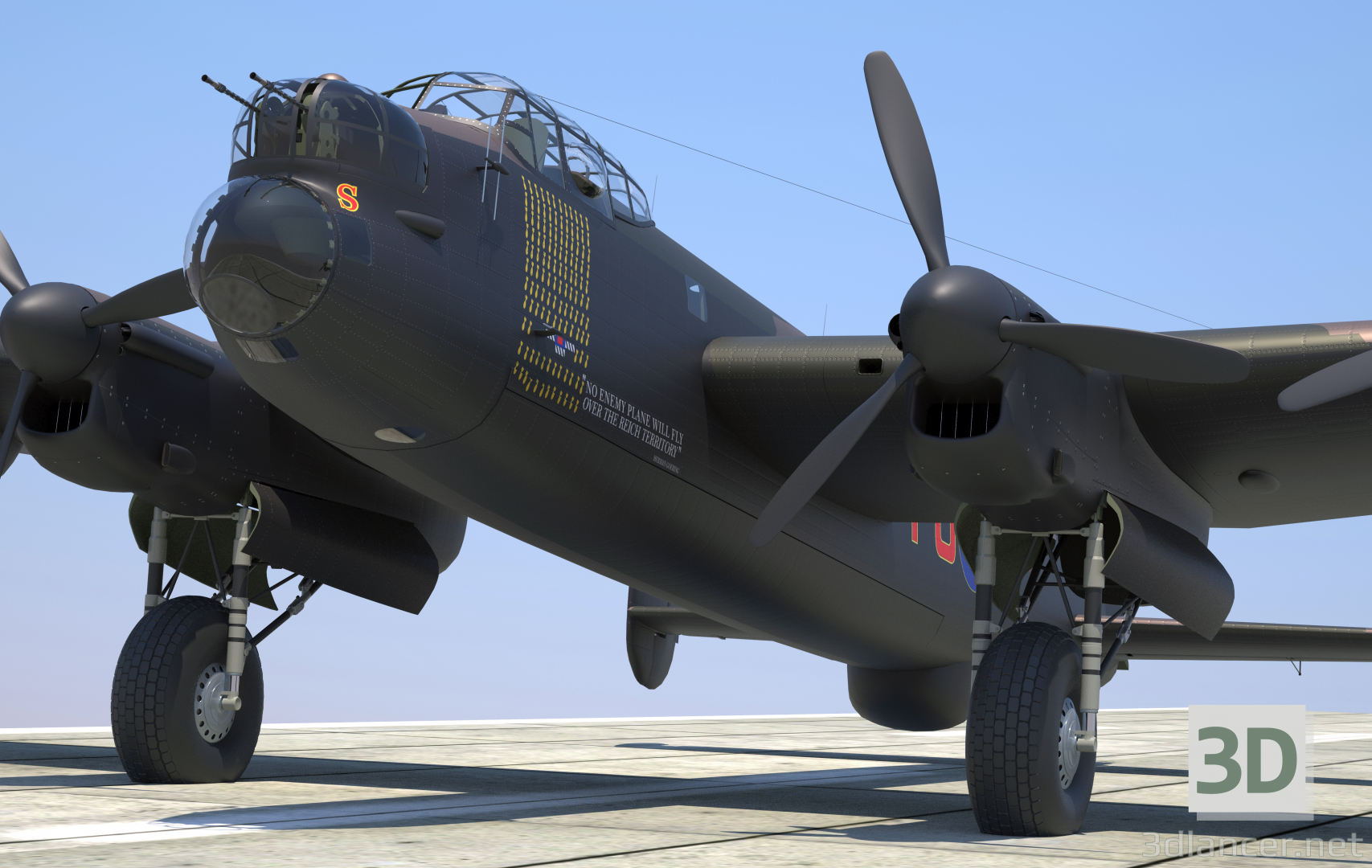 3d Lancaster b mK 3 model buy - render