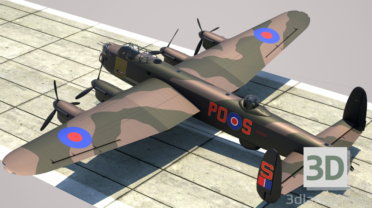 3d Lancaster b mK 3 model buy - render