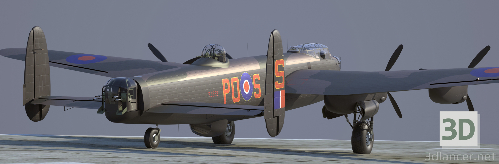 3d Lancaster b mK 3 model buy - render