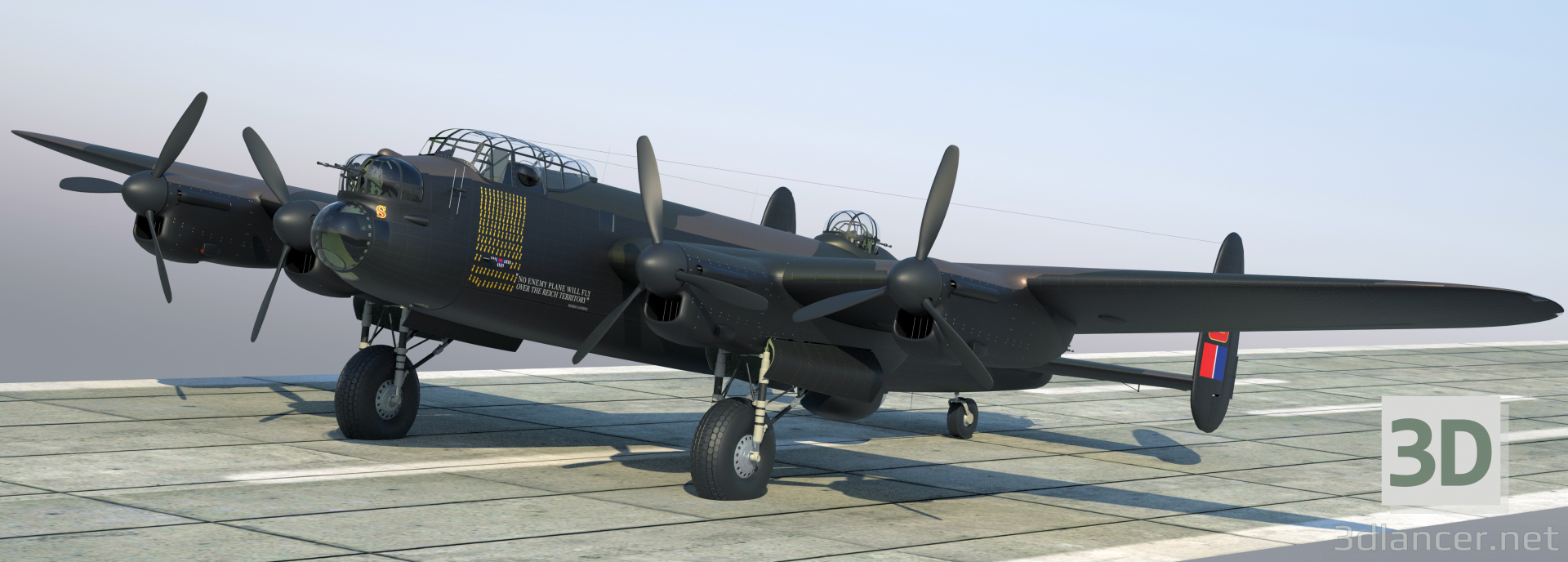 3d Lancaster b mK 3 model buy - render