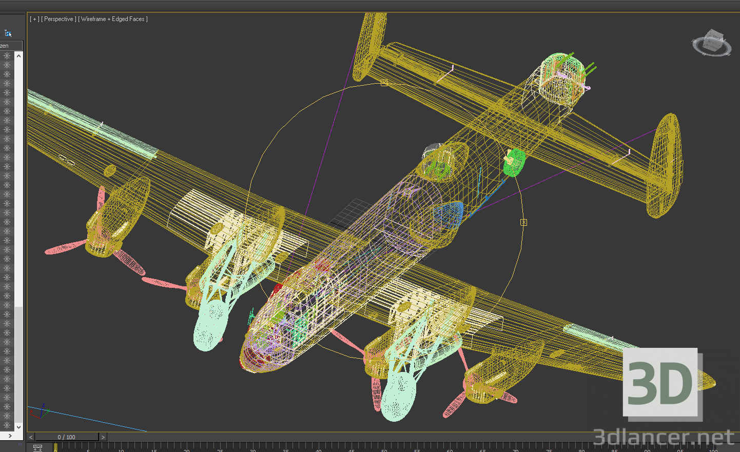 3d Lancaster b mK 3 model buy - render