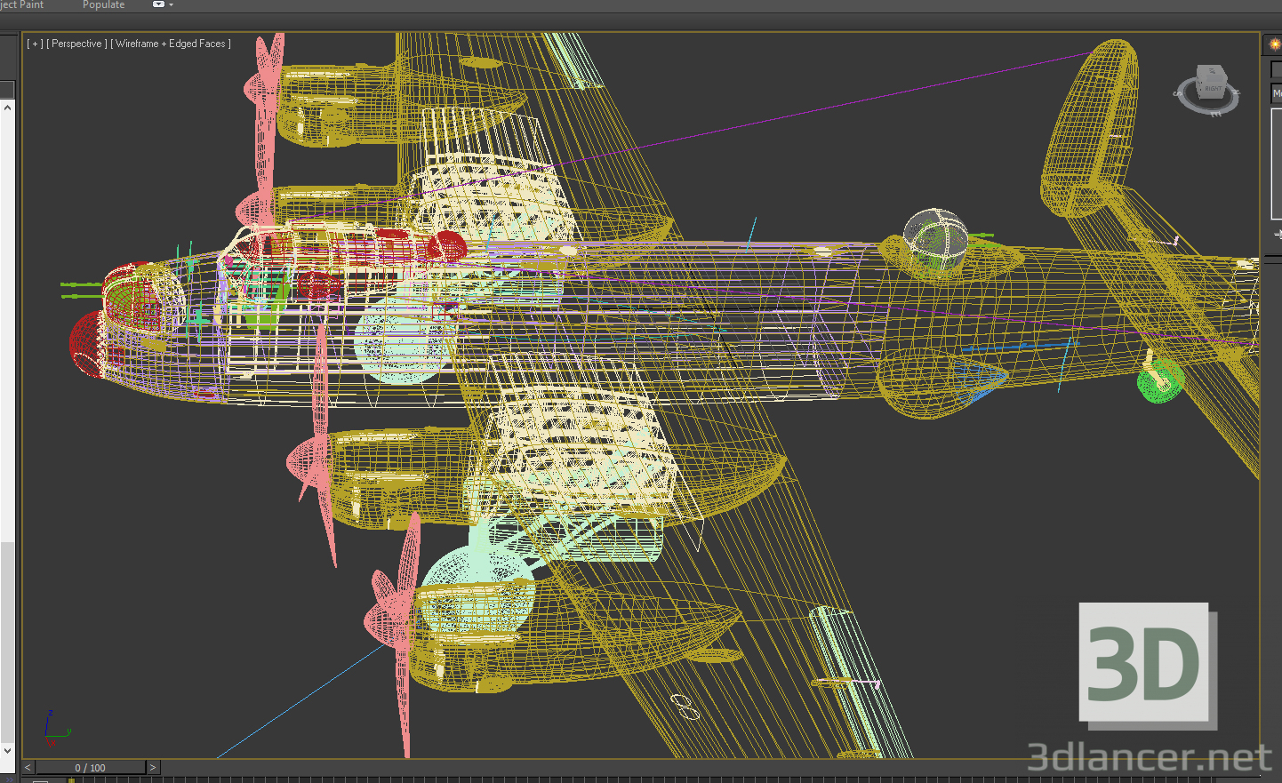 3d Lancaster b mK 3 model buy - render