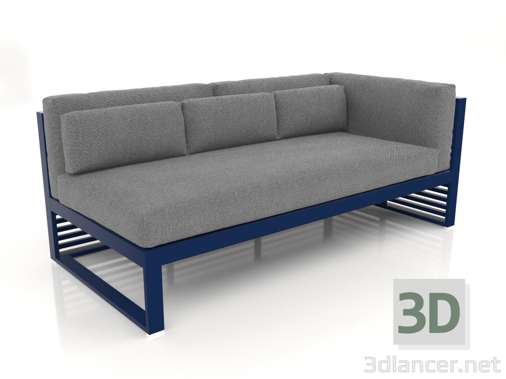 Modelo 3d Sofá modular, seção 1 direita (azul noturno) - preview