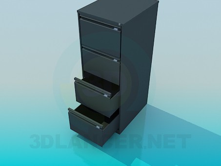 3d model Pedestal con cajones de oficina - vista previa