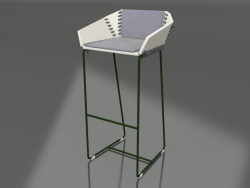 High chair with back (Bottle green)